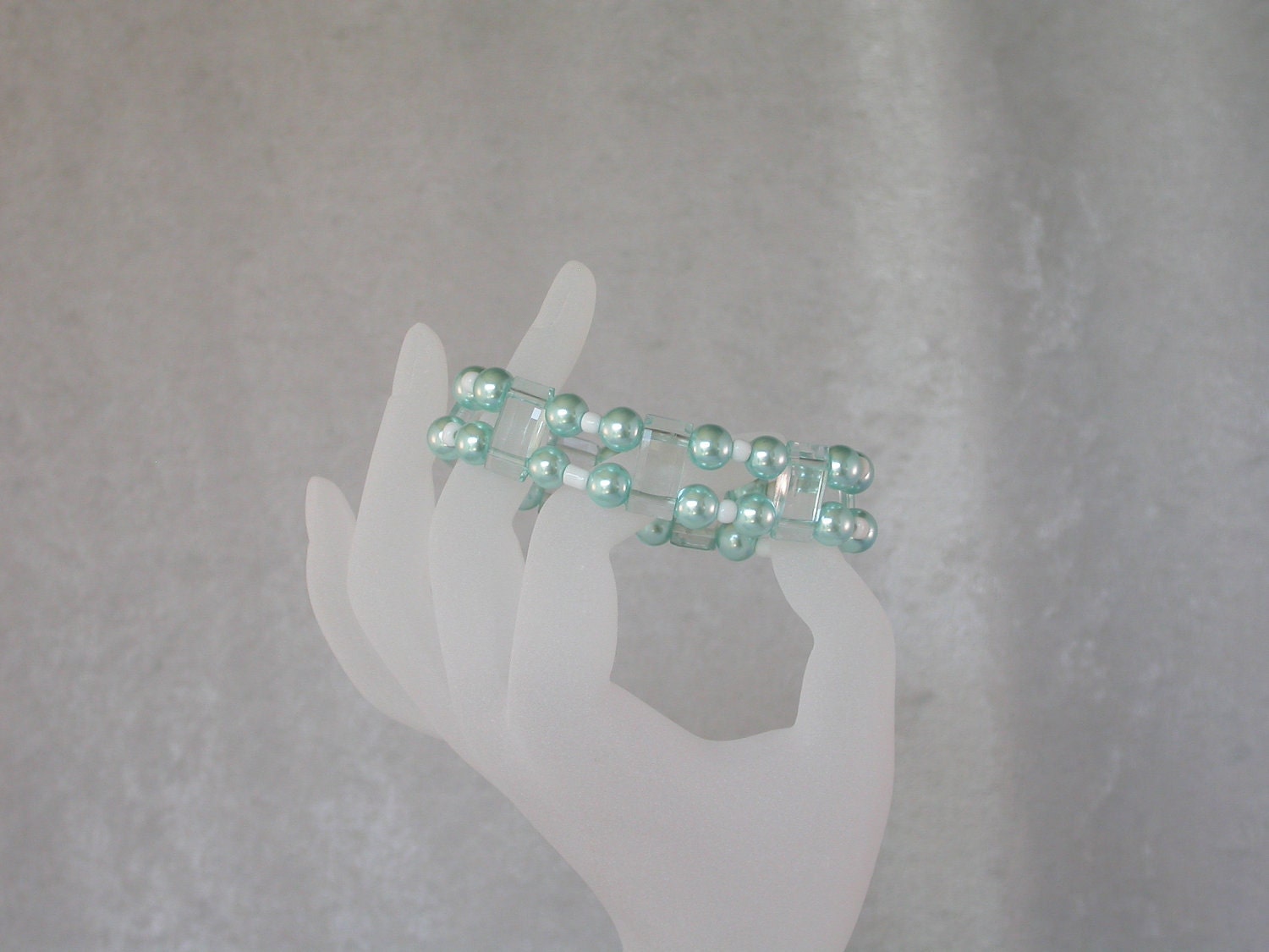 Light Blue Glass Bracelet