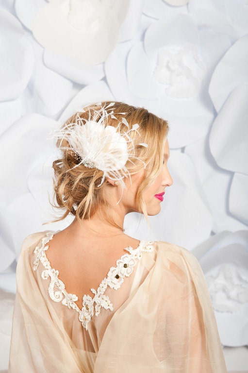 Peacock feather fascinator - Luma