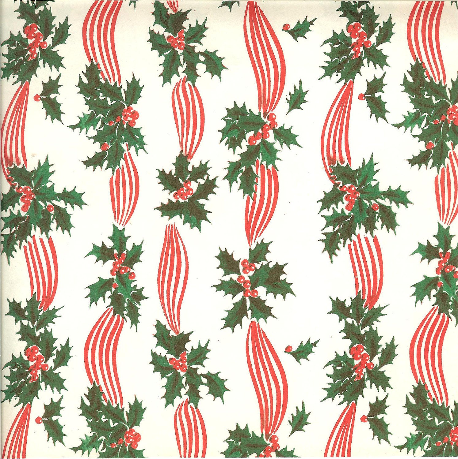 1950's Vintage Christmas Wrapping Paper