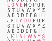 Love You Always 8x10 Quote Art Print
