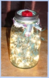 Blue Ball Jar Tart Burner Lighted
