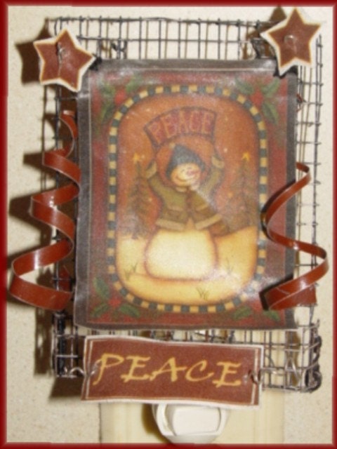 Snow man night light PEACE