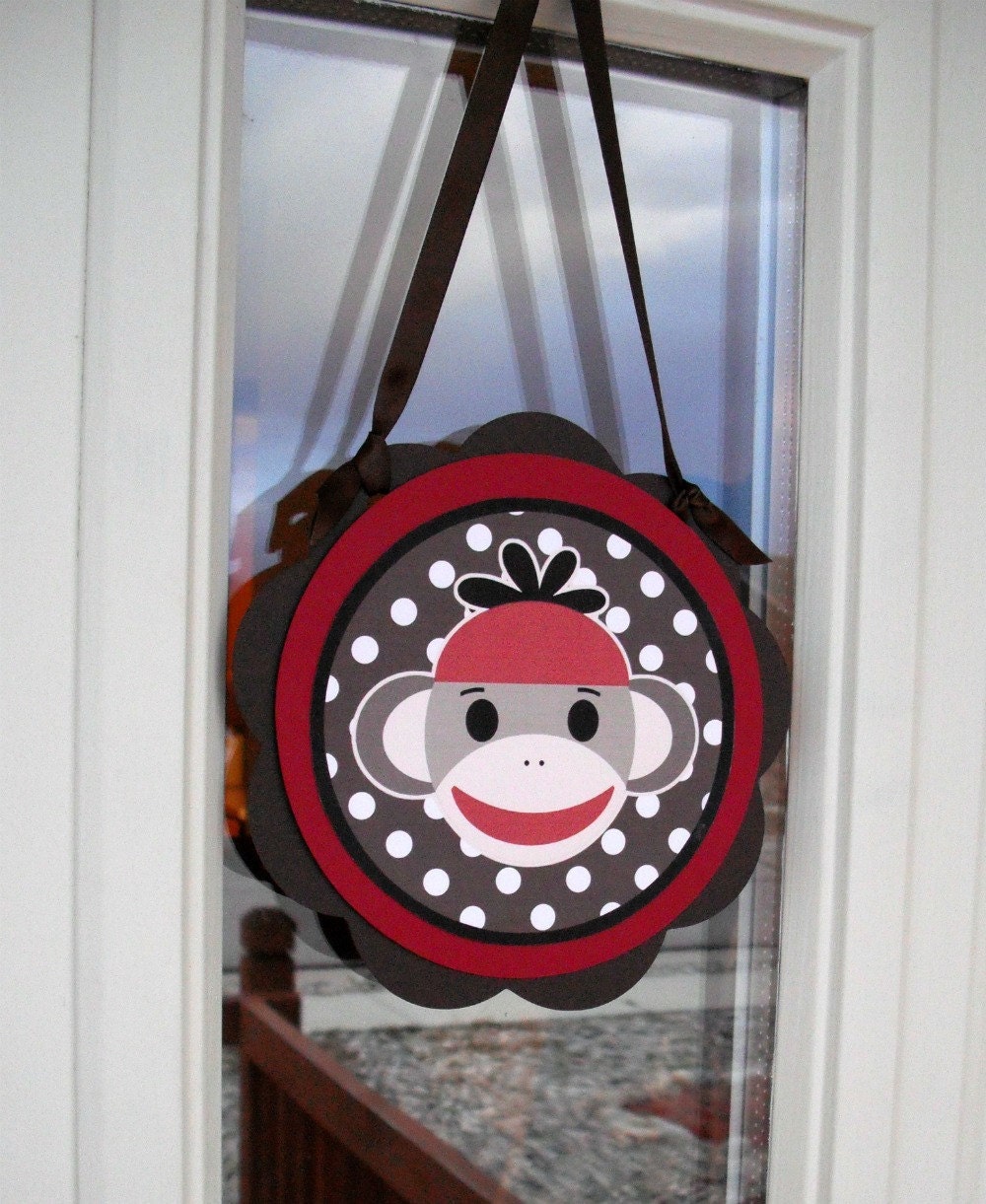 Sock Monkey Door Hanger