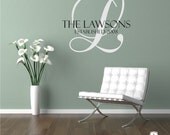 Family Monogram Wall Decal - Vinyl Wall Stickers Art Graphics Words Lettering