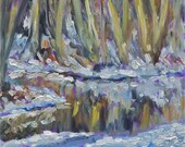 Winter Reflections original oil painting