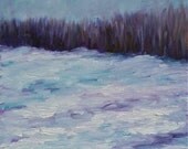 Field of Snow original oil painting