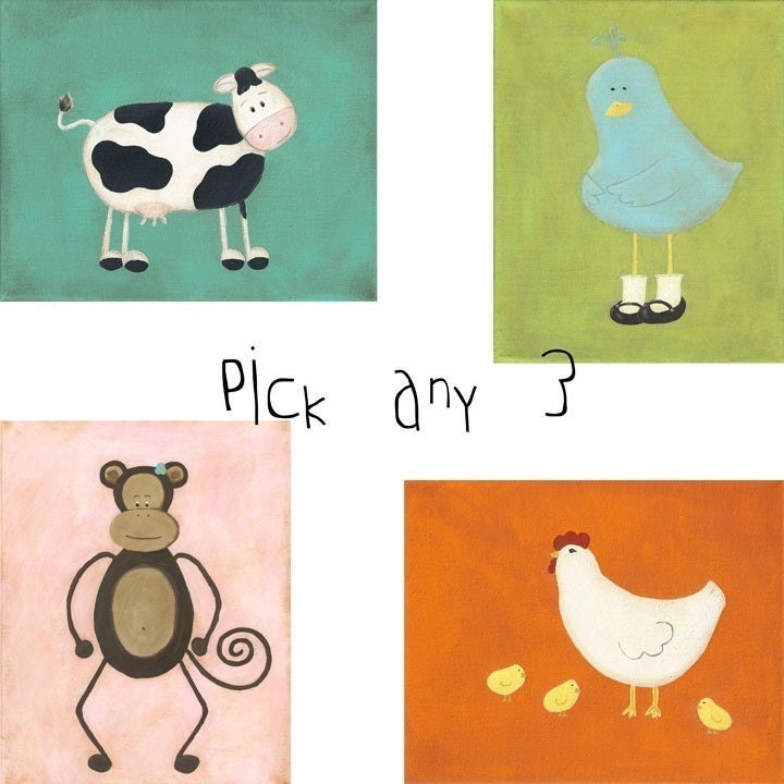 Animal Set - Set of 3 8x10 PRINTS - Create your own set