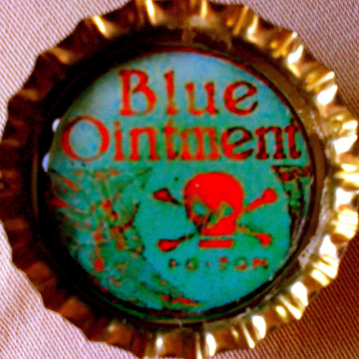 Blue Ointment Poison bottle cap magnet