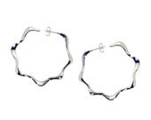 Crazy Hoops Dangle Earrings Sterling Silver