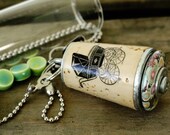 New Mom Necklace - Upcycled Cork Jewelry with Baby Buggy by Uncorked