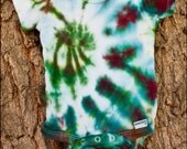 Tie Dye Cotton Onesie - LEAF - Size 3 to 6 Months