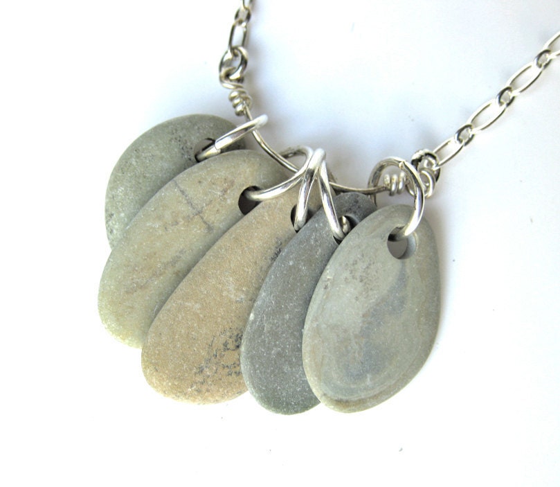 Natural stone necklace - Watercolors - AuthenticStone