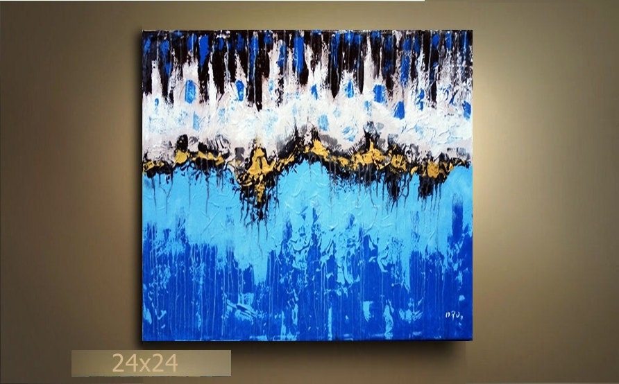 Small Original Abstract Painting 24 x 24 acrylic mixed media abstract Texture Modern Contemporary Painting by OTO