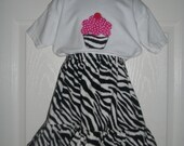 2Pc Dress,Zebra Print,Cupcake,Size 3t