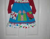 Girls Christmas Dress,Applique,Jumper,Infant,Toddler,Preteen
