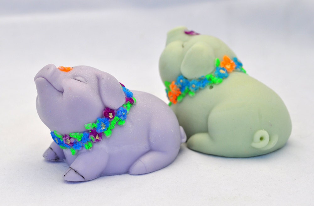 Cute Piggy Glycerin Soap, Painted Version