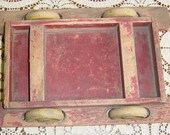 Antique Vintage Wooden Childrens Toy Cart and Box