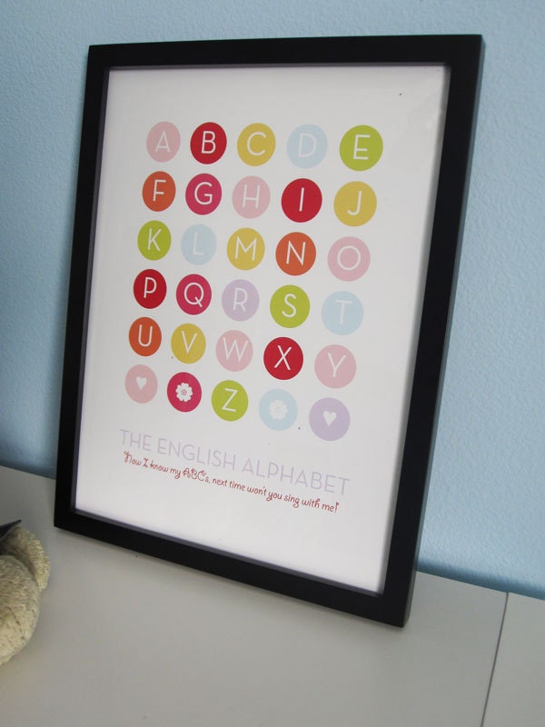 NEW - English Alphabet Print
