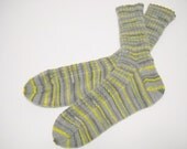 Hand Knit Striped Womens Socks