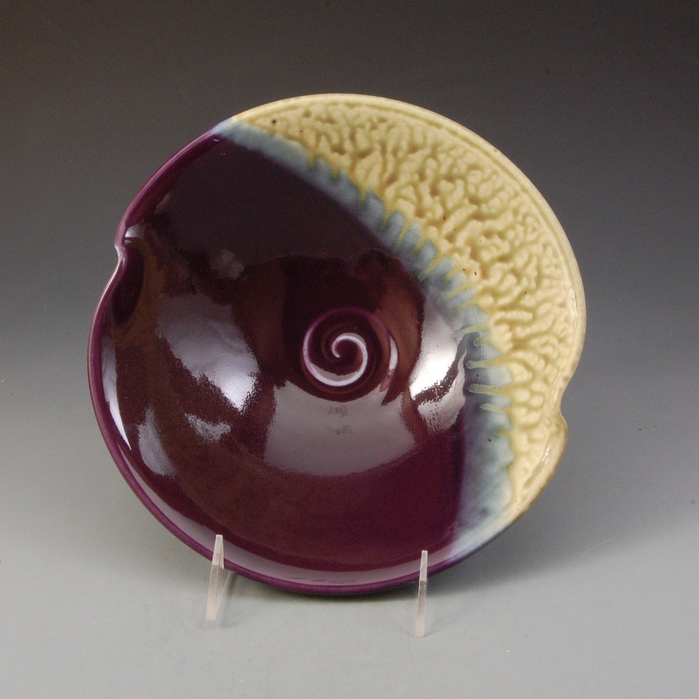 Eggplant Purple and Fern Green Wiggle Bowl