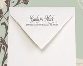 Address Stamp - WOOD HANDLE - Carly and Mark