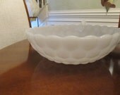 Milk Glass Bubble Bowl