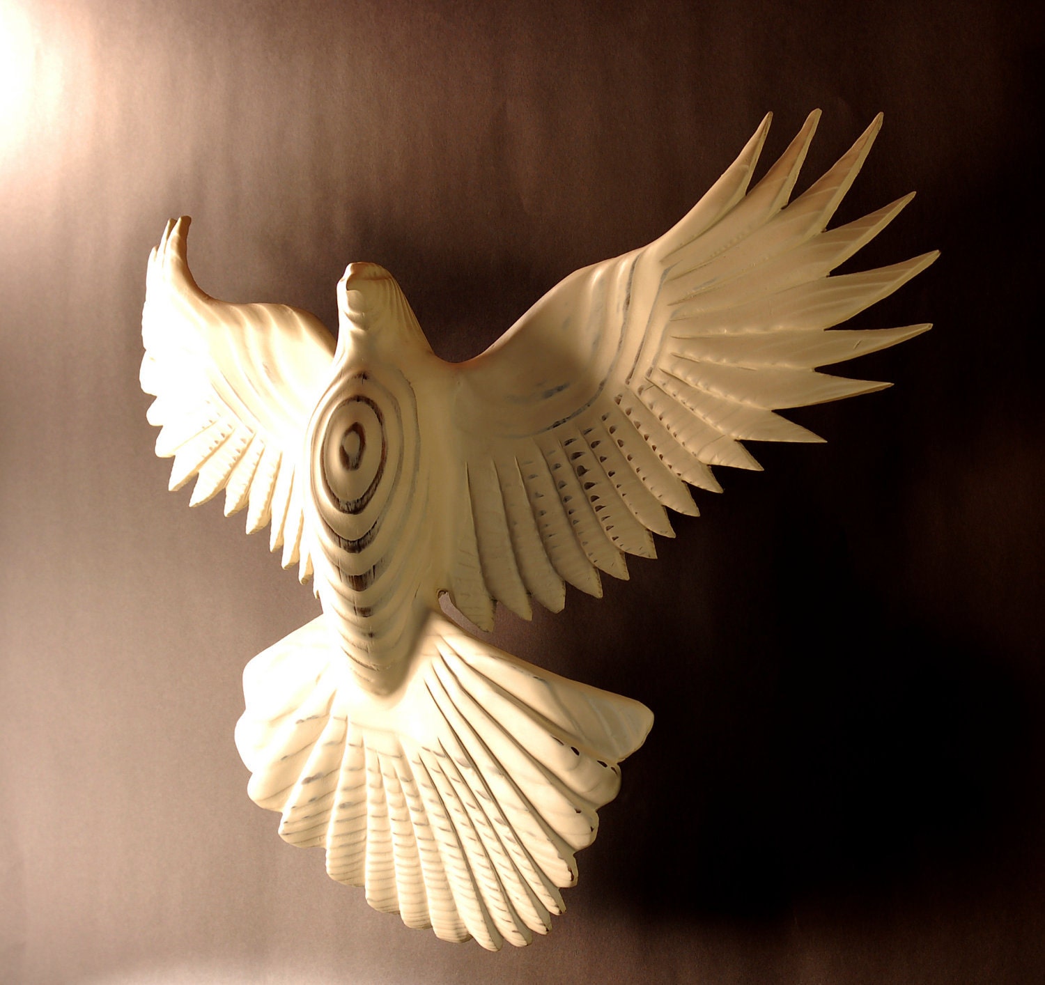 Peace Dove Wood sculpture by Jason Tennant, inspirational art, wedding gift,  get well gift, Christmas, Hanukkah