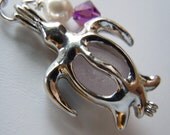 Sea Turtle Beach Glass Necklace Sea Glass Jewelry