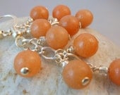 Aventurine Cluster Gemstone Earrings for Fall