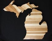 Woodbob.com's Michigan State Shaped Cutting Board
