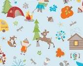 Fox Trails Fabric in Blue from Riley Blake Designs 1 Yard