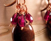 Hematite Tiger Eye earrings - for grounding, courage and strength