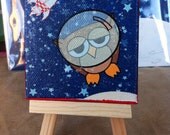 Astro Abe. 3x3 inch mini canvas
