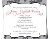 PRINTABLE - Bridal Shower Invitation (Vintage Lace)
