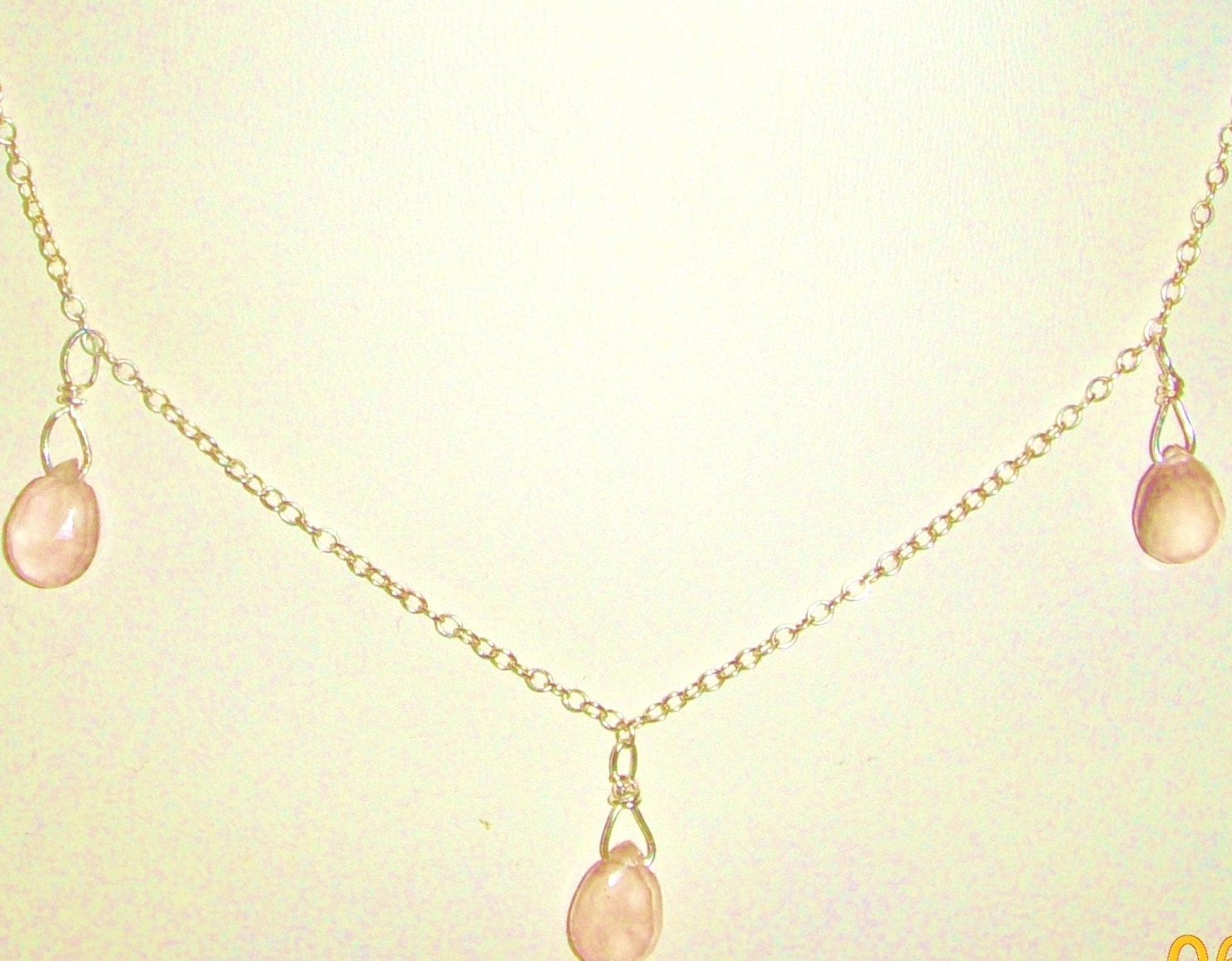 Rose Quartz and Sterling Silver Necklace