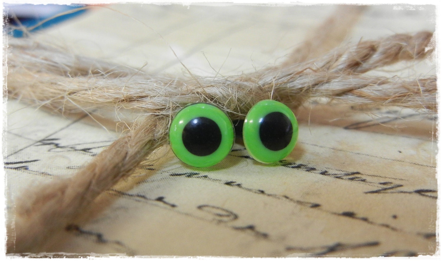 6mm L S Green  Safety Animal Eye for Plush Stuffed Animals 10 Pieces
