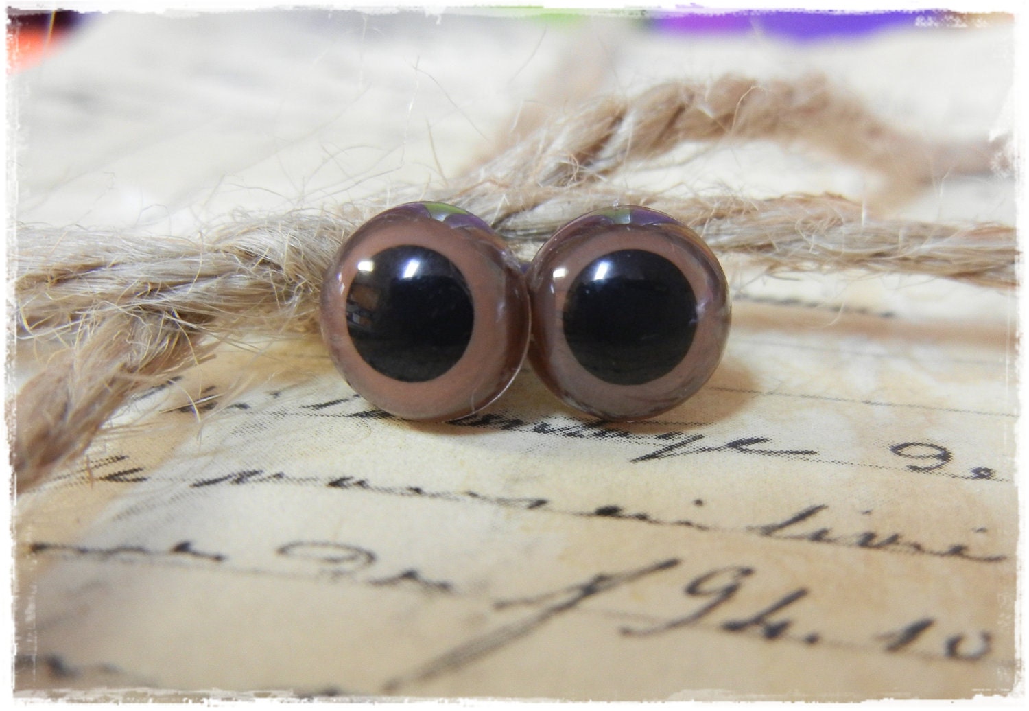 9mm Brown  Safety Animal Eye for Plush Stuffed Animals 10 Pieces