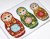 Passport Cover  - Matryoska Dolls