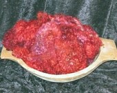 Cranberry Sauce Hand Dyed Border Leicester Locks-6.2 Ounces