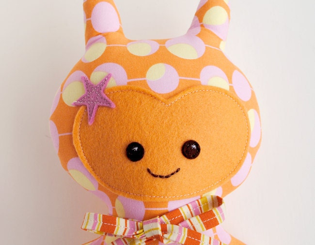 Orange Bubbly Super Hero Cloth Doll