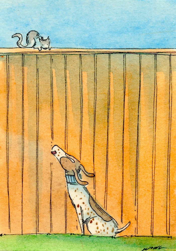 Original ACEO Painting -- Tasty looking kitty