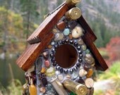 Mosaic Bullet Shell Birdhouse