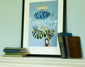 Pride and Prejudice Illustration Print - 11 x 16 (A3)