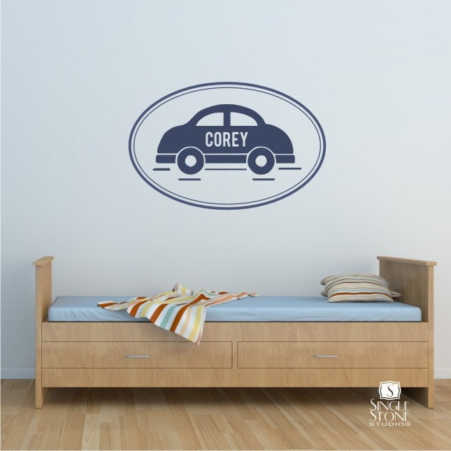 Car With Name Personalized - Vinyl Stickers Art Graphics Words Lettering