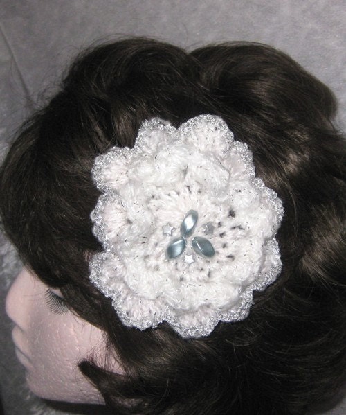 SILVER FLOWER POWER, Hair Clip Plus