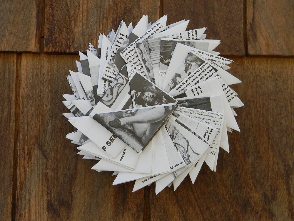 Altered Book Art "Our Ways of Seeing are Different" Wall Relief Sculpture mature content
