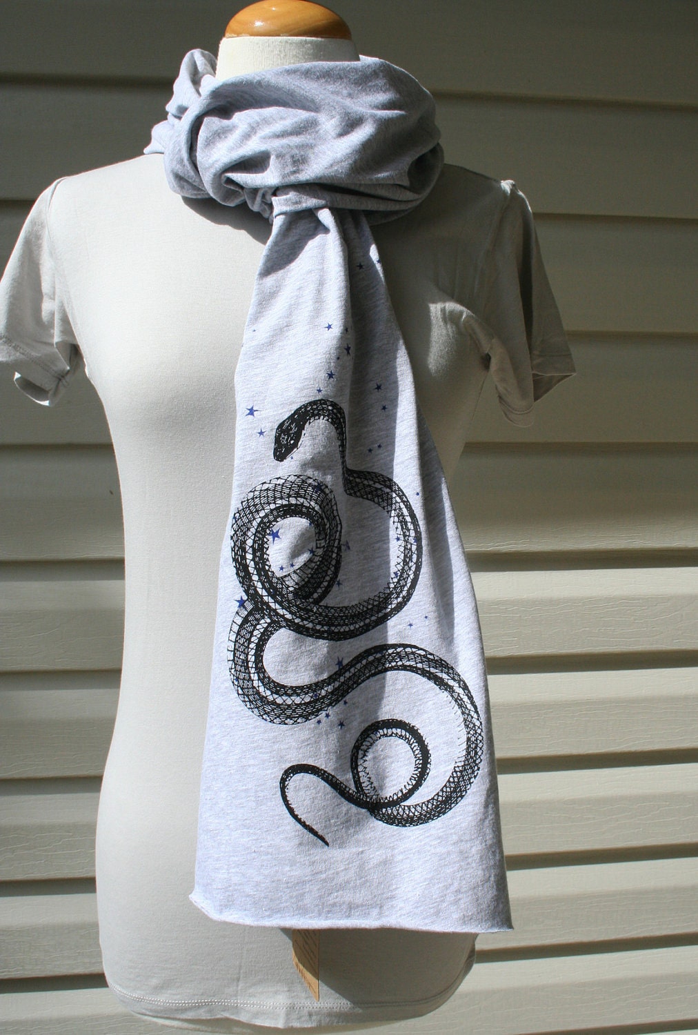 Snake and Stars Heather Jersey Scarf