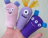 Monster Finger Puppets, Pink & Purple (3-pack)