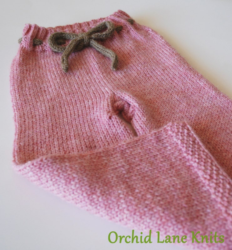 Pink Classic Wool Diaper Covers - Custom Knit Longies