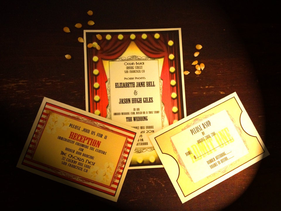 Vintage Style Cinema Invitation